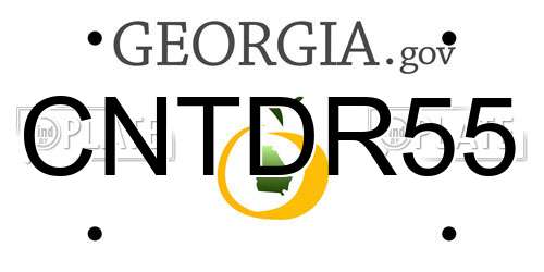 CNTDR55 Georgia License Plate
