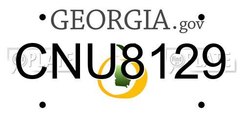 CNU8129 Georgia License Plate