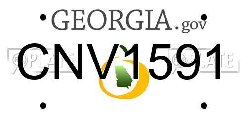 CNV1591 Georgia License Plate