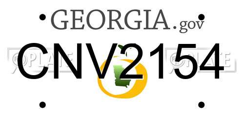CNV2154 Georgia License Plate