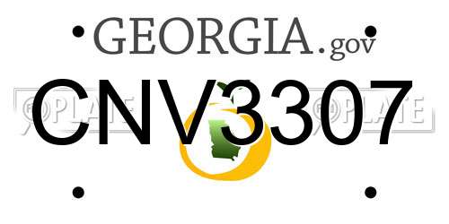 CNV3307 Georgia License Plate