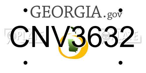 CNV3632 Georgia License Plate