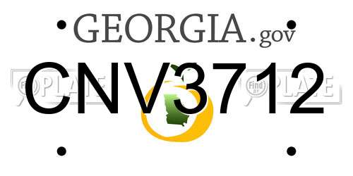 CNV3712 Georgia License Plate
