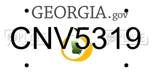 CNV5319 Georgia License Plate