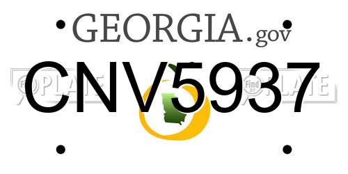 CNV5937 Georgia License Plate