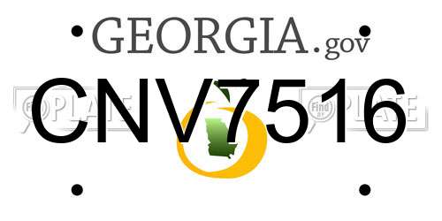 CNV7516 Georgia License Plate