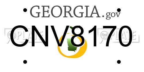 CNV8170 Georgia License Plate