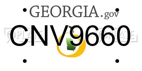 CNV9660 Georgia License Plate