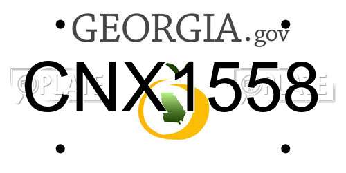 CNX1558 Georgia License Plate