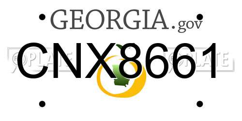 CNX8661 Georgia License Plate