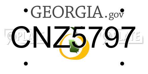 CNZ5797 Georgia License Plate