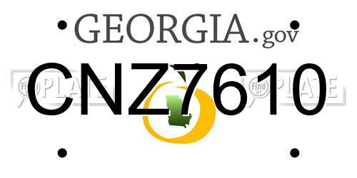 CNZ7610 Georgia License Plate