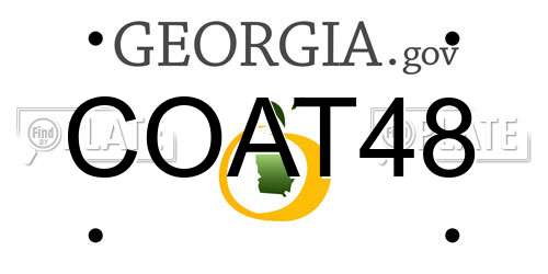 COAT48 Georgia License Plate