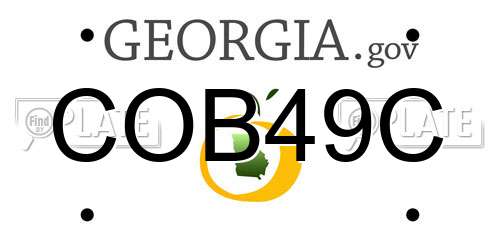 COB49C Georgia License Plate