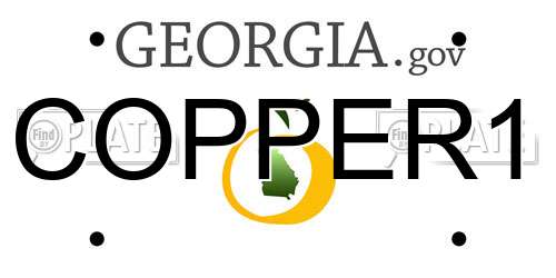 COPPER1 Georgia License Plate