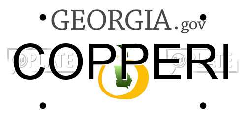 COPPERI Georgia License Plate