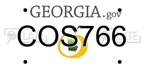 COS766 Georgia License Plate