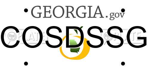 COSDSSG Georgia License Plate