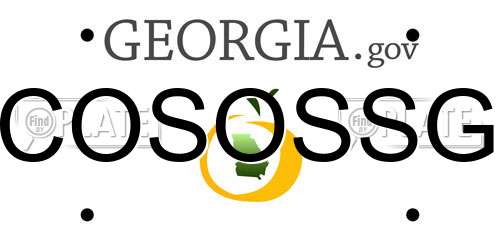 COSOSSG Georgia License Plate