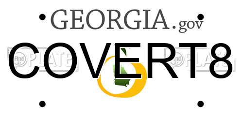 COVERT8 Georgia License Plate
