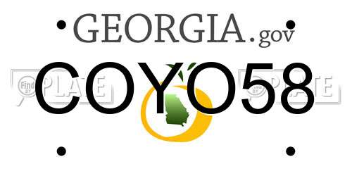 COYO58 Georgia License Plate