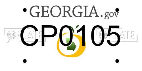 CP0105 Georgia License Plate