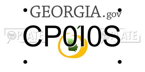 CP0I0S Georgia License Plate