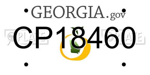 CP18460 Georgia License Plate