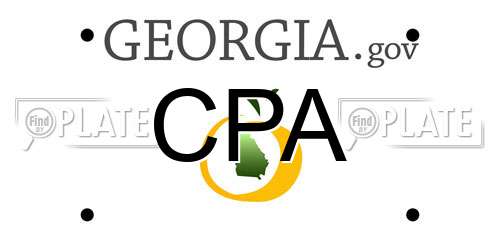 CPA Georgia License Plate
