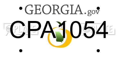 CPA1054 Georgia License Plate