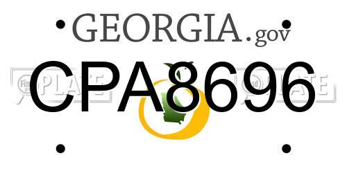 CPA8696 Georgia License Plate