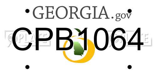 CPB1064 Georgia License Plate