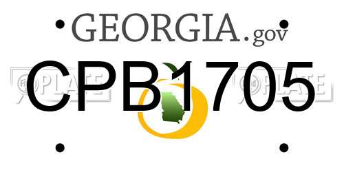 CPB1705 Georgia License Plate