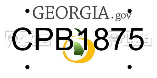 CPB1875 Georgia License Plate