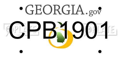 CPB1901 Georgia License Plate