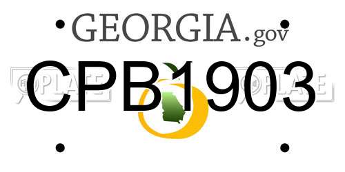 CPB1903 Georgia License Plate