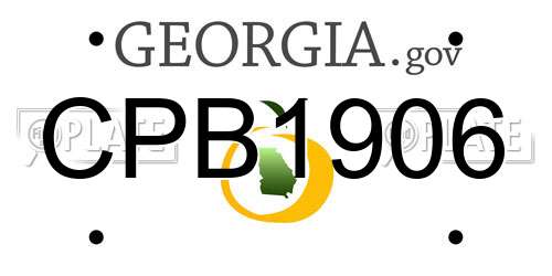 CPB1906 Georgia License Plate