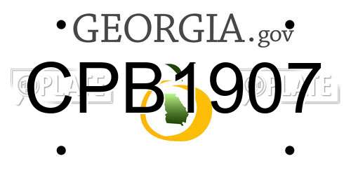 CPB1907 Georgia License Plate