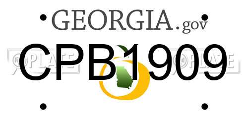 CPB1909 Georgia License Plate