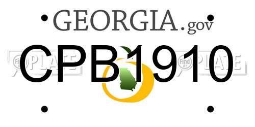 CPB1910 Georgia License Plate