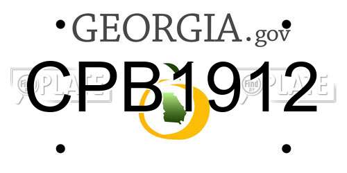 CPB1912 Georgia License Plate