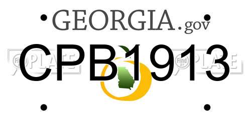 CPB1913 Georgia License Plate