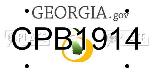 CPB1914 Georgia License Plate
