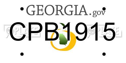 CPB1915 Georgia License Plate