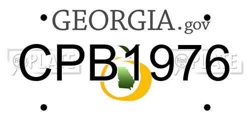 CPB1976 Georgia License Plate