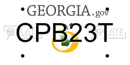 CPB23T Georgia License Plate