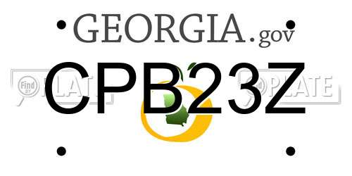 CPB23Z Georgia License Plate
