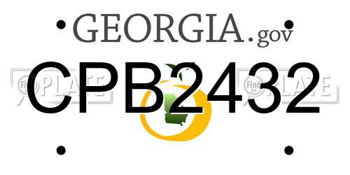CPB2432 Georgia License Plate
