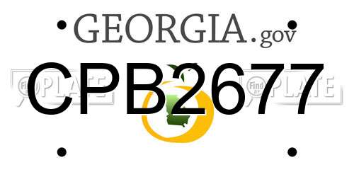 CPB2677 Georgia License Plate