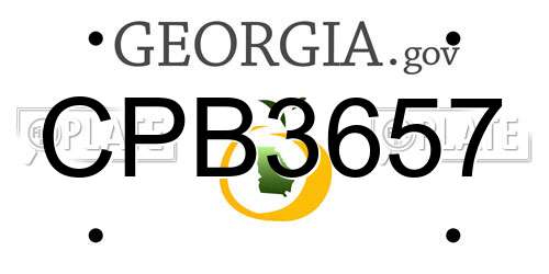 CPB3657 Georgia License Plate